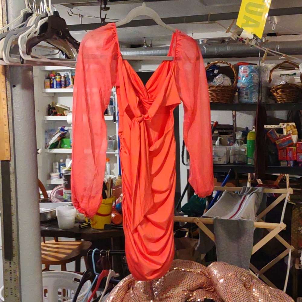 Lucy in the sky mini dress, size small, salmon colored